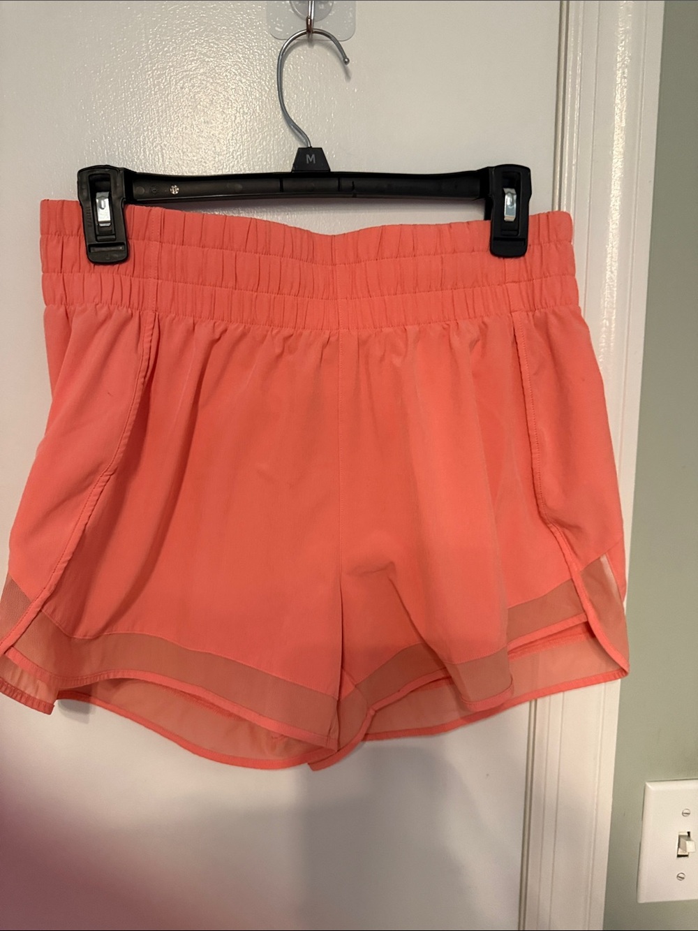 Athleta High Rise Mesh Racer Run 3” Shorts